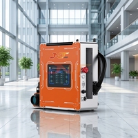 Machine de nettoyage laser portable 100W 200W mini, à impulsions, pour le décapage de la rouille, la peinture et l'huile, avec sac à dos et poignée
