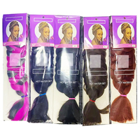 AliLeader Tresses synthétiques Jumbo de 82 pouces, 165g, style Yaki naturel, tresses africaines Kinky Straight, extensions de coiffure pour femmes noires