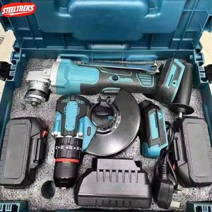 Steeltreks Hardware <b>Tool</b> Sets 2026 New Factory Wholesale Discount 2 in 1 Brushless <b>Tools</b> Angle Grinder Wrench Power <b>Tool</b> Sets - Product Image 1