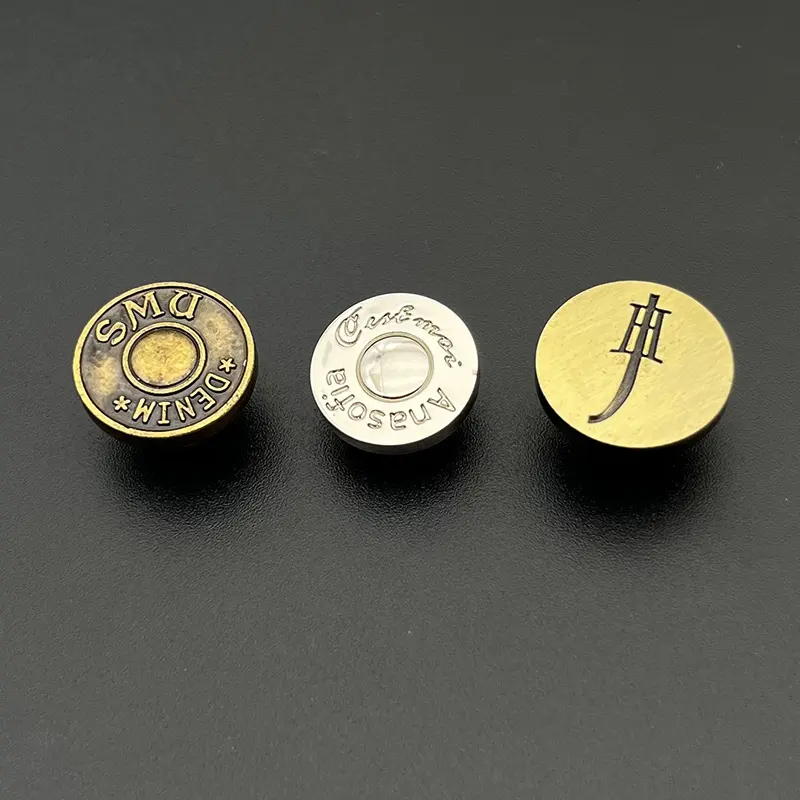 Botões De Alta Qualidade Botões De Pressão De Logotipo Personalizado Fabricante Botões De Liga De Metal Para Roupas