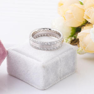 Offre Spéciale moissanite personnalisé anneau hommes cubain 14k blanc or mens 10 carat moissanite anneau - Product Image 1