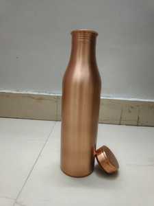 Copper Eco-Friendly Classic <b>Water</b> <b>Bottle</b> with Lid Seamless Leak Proof Drinkware for Travel Yoga <b>Gym</b> Office Use - Product Image 4