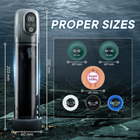 Hydro Penispumpe mit LCD-Anzeige – Wasserbasierter Vakuum-Penisenlarger, Sexspielzeug für Männer, Masturbator mit Wasserelektrischer Stimulation