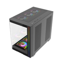 AntarcChill OEM ODM Mid Tower ATX PC Computer Case Gamer Cabinet MATX Gaming PC Case With Tempered Glass Side Panel