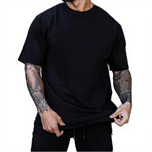 Camiseta de Algodón de Talla Grande, Corte Holgado, Informal, Deportiva, para Verano, Manga Corta, Cuello Redondo Estampado, Venta al Por Mayor OEM - Product Image 2