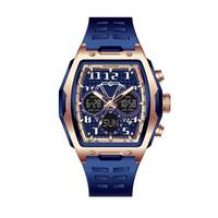 Edelstahl-Legierung Digitaluhr mit Großem Zifferblatt, Multifunktional, Leuchtend, Wasserdicht, Wecker, Doppel-Display Herrenuhr