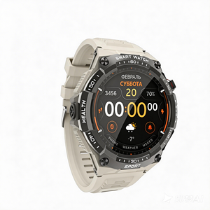 Montre connectée avec moniteur de fréquence cardiaque, écran AMOLED, suivi du sommeil nocturne, écran tactile, étanche IP68 (<span class=keywords><strong>profondeur</strong></span> 3 <span class=keywords><strong>ATM</strong></span>), bracelet en gel de silice magnétique, compatible Android - Product Image 3