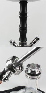 中東シングルチューブ<span class=keywords><strong>Hookah</strong></span>透明ガラスベースシルバーメタルボディとマルチカラーパイプ<span class=keywords><strong>Shisha</strong></span> Lonunge/ HookahBar - Product Image 3