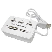 Lector de Tarjetas USB 3.0, Hub USB Multifuncional con Ranuras SD, Micro SD, MS y M2 para Laptop y PC