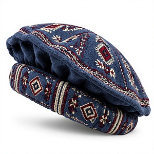 Casquettes afghanes pour homme, en coton noir, légères et respirantes, style Pakol, traditionnelles de Chitrali, Topi musulman, toutes saisons - Product Image 3