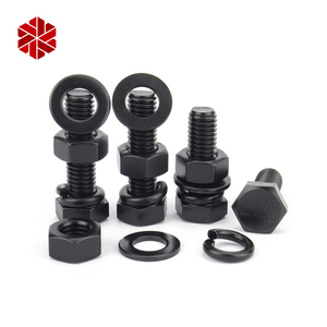 Nhà máy cung cấp carton thép Hex Bolt Class <span class=keywords><strong>10</strong></span>.9 Oxit Đen kẽm mạ Metric chủ đề bu lông và đai ốc - Product Image 1