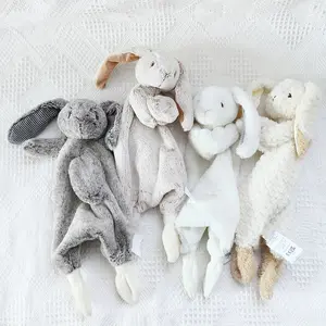 Mu 2023 Dier Hoofd Unieke Zachte Fluwelen Fleece Gebreide Bunny Baby Dekbed Voor Promotie