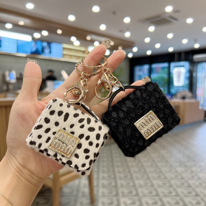 Lilangda <span class=keywords><strong>Mini</strong></span> Coin Purse Keychain Sáng Tạo Châu Âu Mỹ Leopard In Phổ Biến Nhỏ Vuông Da Mặt Dây Chuyền Cho Trang Trí - Product Image 1