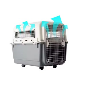 <span class=keywords><strong>Caja</strong></span> de viaje de lujo sostenible para mascotas, jaula de transporte aéreo para animales pequeños, transpirable, de Metal, plástico, aprobado, para mascotas - Product Image 6