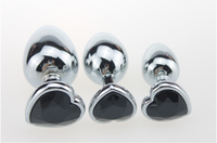 Günstiger Versand Legierungsstahl Erwachsenen-Sexspielzeug Garten Metall-Analplug Anal-Butt-Plug Vibrator-Set SML 3 in 1 Code Paar-Flirt-Set