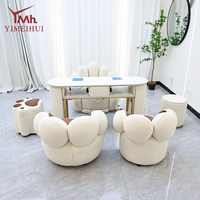 Salon de beauté professionnel blanc marbre dessus ongles table et chaise ensemble pas de fuite de poussière ongles Tech Table manucure avec rangement