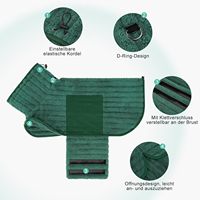 Peignoir pour animaux de compagnie en polaire corail 360 GSM, doux, épais et rayé, absorbant l'eau, avec ceinture ajustable pour le bain et le toilettage des chiens