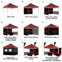 Tente de réception pliable personnalisée, robuste et imperméable, pour extérieur, 10x10, 10x15, 10x20 pieds, idéale pour les salons professionnels automobiles