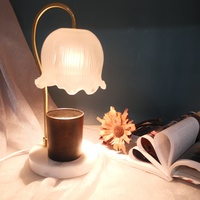 Lampe chauffe-cire électronique de luxe C&H en forme de fleur, pour décoration intérieure, aromathérapie, cadeau de Saint-Valentin ou de la Fête des Mères