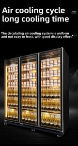 コンビニエンスストア123直立ガラスドア商業飲料ディスプレイチラーフリーザークーラー冷蔵庫 - Product Image 3