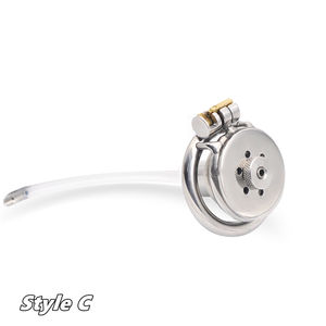 Alat kesucian pria baja tahan karat kandang sederhana terbalik dengan kateter yang dapat dilepas untuk produk seks pria - Product Image 6