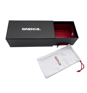 Boîte cadeau avec logo personnalisé, boîte rigide coulissante de luxe avec mousse noire pour bijoux, montres, cosmétiques, parfums, emballage cadeau - Product Image 2