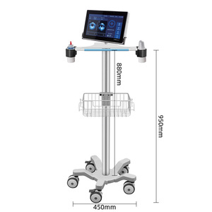 Medical instrument cart, monitor cart, ultrasound bladder monitor cart with <b>wire</b> <b>basket</b> - Product Image 5