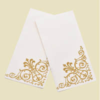 100% pâte de bois 40*40cm tailles impression dîner sève serviette papier Airlaid