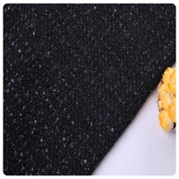Tissu Tweed Uni 100% Polyester avec Paillettes et Fil Lurex Tissé, Tissu Grossier pour Costume, Manteau, Veste, Sac, Accessoires Personnalisables