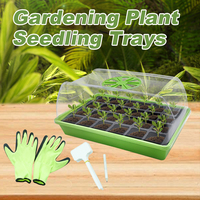 Mini propagateur biodégradable Kit de culture de plantes Plateaux de semis de jardinage Plateau de pépinière de démarrage Plateau de pépinière de démarrage de graines en plastique