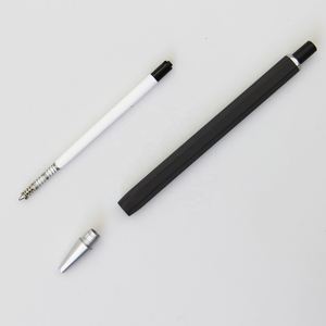 Stylo publicitaire hexagonal blanc mat à pointe bille avec logo, impression UV, corps métallique, encre bleue/noire 1,0 mm pour l'hôtel Sheraton - Product Image 3