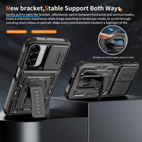 Étui de protection noir rigide en PC+TPU pour téléphones mobiles A17 5G/S26 Ultra/A57/A37/A16/A26/A36/A56/S25/S24 avec protection d'objectif, finition unie