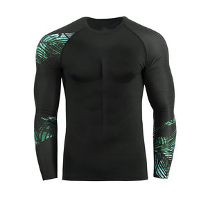 คุณภาพสูงที่กำหนดเองโลโก้ระเหิดการพิมพ์ดิจิตอล BJJ Rash Guard - Product Image 4