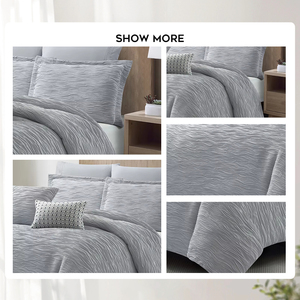 Jacquard Home Textile 5pcs <span class=keywords><strong>Vintage</strong></span> Gaufre <span class=keywords><strong>Couette</strong></span> Ensemble Super King Queen King Disponible Brodé Housse <span class=keywords><strong>de</strong></span> <span class=keywords><strong>Couette</strong></span> - Product Image 2