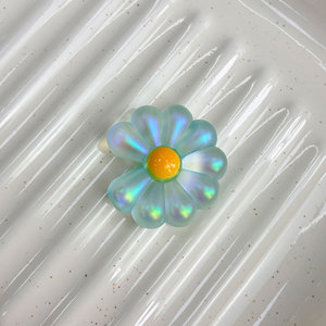 Perles transparentes UV à grand trou, effet aurore magique, motif marguerite mate, pour DIY, chaîne de téléphone, stylo, pendentif, accessoire - Product Image 4
