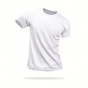 Free Sample Custom Silk Screen Printed Logo Solid 100% Polyester O-Neck Short <b>Sleeve</b> Regular Fit Eco-Friendly Quick Dry Men - Product Image 2
