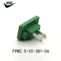 Connecteur à bornes à vis enfichable AOSI 15A 300V, bornier de raccordement de fils remplaçable, en promotion