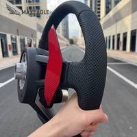 Volant en cuir noir cousu à la main pour Audi A3 A4 A5 A6 A7 Q3 Q5 Q7 RS RS5 RS3 C6 C8 A8 Q8 B8 S7 S6