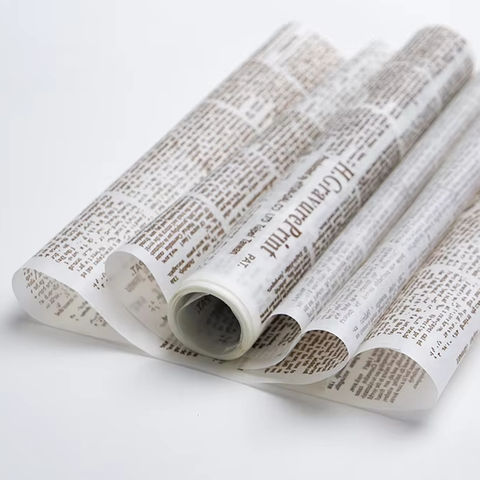 Custom Printed Sandwich Coated Grease Proof Packaging Hamburger Wrapping Paper for Bread for Foods