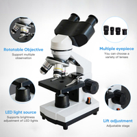 DTLSTAR Customized Laboratory Stereo Optical Microscope Binocular Light Source Adjustable Microscope Instrument OEM ODM Support