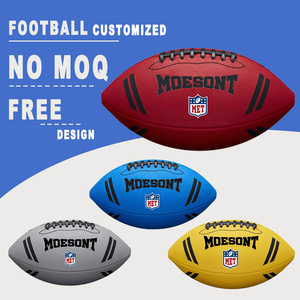كرة قدم أمريكية حجم 9 مطبوعة مخصصة جلد مركب بي يو - Product Image 5