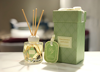 Coffret Cadeau Diffuseur à Bâtonnets de Luxe 180ml, Huile Essentielle Naturelle, Écologique, Arôme Longue Durée, Bâtonnets en Rotin, Désodorisant d'Ambiance pour la Maison
