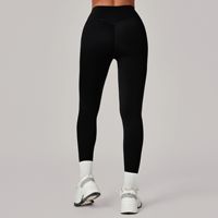 Pantalon de yoga taille haute invisible anti-rides pour femme, rehausseur de hanches, pour la course, le fitness, amincissant, en Spandex/Nylon