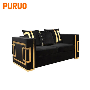 ชุดโซฟาผ้ากำมะหยี่แบบโมดูลาร์ PURUO Mario Leisure ราคาประหยัด สำหรับห้องนั่งเล่น สไตล์เชสเตอร์ฟิลด์ เฟอร์นิเจอร์หรูหราสำหรับห้องนั่งเล่น - Product Image 5