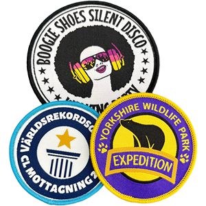 Écussons personnalisés ronds brodés en tissu, thermocollants ou à coudre, pour uniformes et vêtements, vente en gros OEM en vrac - Product Image 1