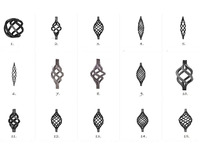 Support personnalisé clôture haut de gamme nouveau design accessoires de garde-corps en fer forgé paniers décoratifs pour balustre