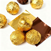 Hojas de lámina de chocolate 35x50cm Lámina dorada Envoltura de barra de chocolate Envoltura de chocolate personalizada Papel de aluminio en rollo