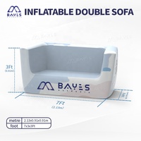 Ensemble de mobilier de jardin gonflable personnalisé pour événements extérieurs, chaise longue de plage double, canapé gonflable souple, étanche et résistant aux intempéries