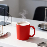 Mug en céramique personnalisable 11oz, porcelaine fluorescente, logo imprimé, compatible lave-vaisselle et micro-ondes, écologique, cadeau promotionnel