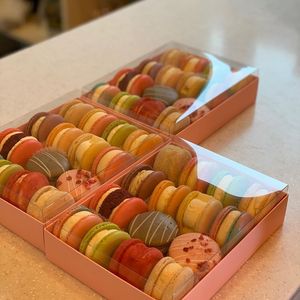 Hộp Nướng Bánh Cứng Với Nắp Trong Suốt Phong Cách Hàn Quốc Màu Trắng Có Thể Phân Hủy Sinh Học - Product Image 6